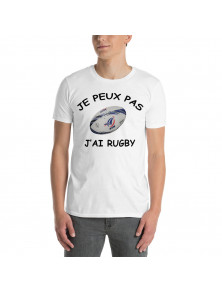 T-shirt humour Je peux pas j'ai Rugby