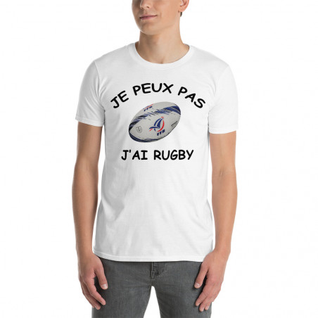 T-shirt humour Je peux pas j'ai Rugby