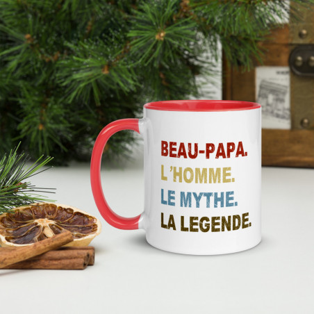 Mug Coloré Mug Beau-Papa, L'homme, Le mythe, La légende