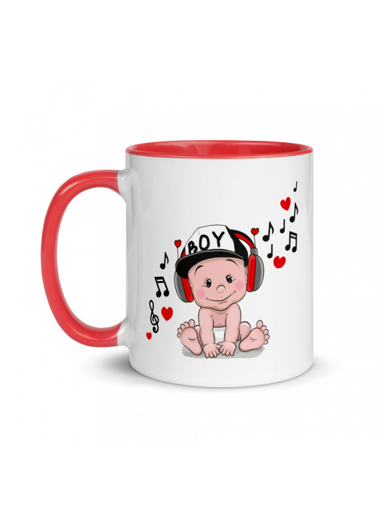 Mug Coloré Bébé mignon musique - Idée cadeau