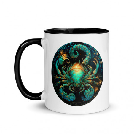 Mug Intérieur Coloré signe du zodiac Cancer - Idée cadeau