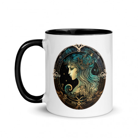 Mug Intérieur Coloré signe du zodiac Vierge - Idée cadeau