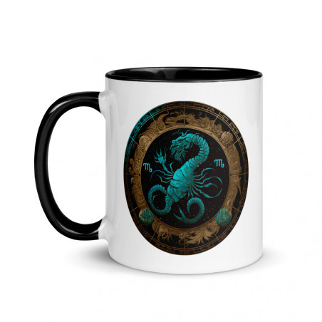 Mug Intérieur Coloré signe du Zodiac Scorpion - Idée cadeau