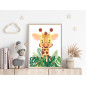 Affiche poster Bébé Enfant Girafe
