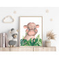 Affiche poster Bébé Enfant Hippopotame