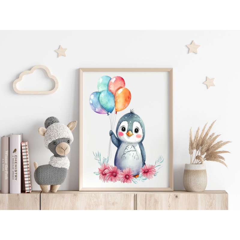 Affiche poster Bébé Enfant Pingouin