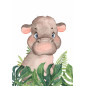 Lot 3 Affiches posters Bébé Enfant Tigron Paresseux Hippopotame
